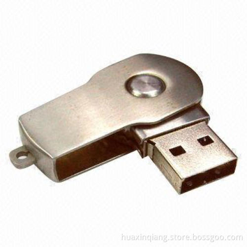 Swivel USB Flash Drive, 128MB-64GB Capacity, Metal Housing, Weight 20g, 5 Years Warranty